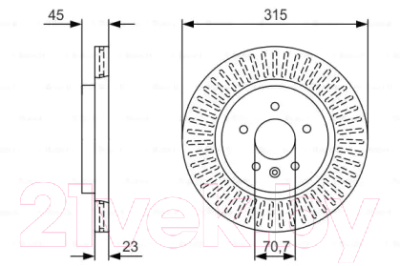 

Тормозной диск Bosch, 0986479U65