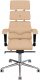 Кресло офисное Kulik System Pyramid экокожа (бежевый с подголовником) - 