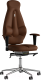 Кресло офисное Kulik System Galaxy экокожа (коричневый с подголовником) - 
