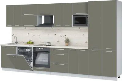 

Кухонный гарнитур, Пластик 3.8-ПМ2