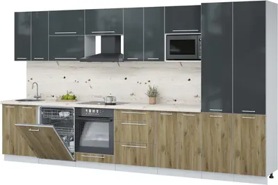 

Кухонный гарнитур, Пластик 3.8-ПМ2