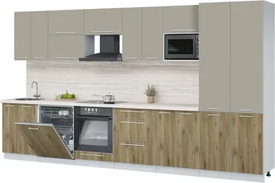 

Кухонный гарнитур, Пластик 3.8-ПМ2