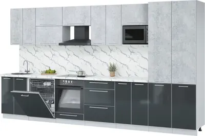 

Кухонный гарнитур, Пластик 3.8-ПМ2