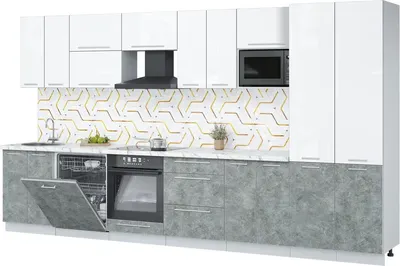 

Кухонный гарнитур, Пластик 3.8-ПМ2