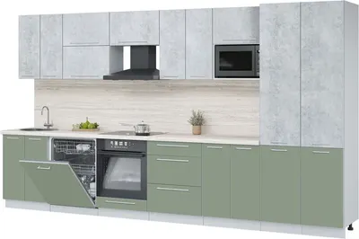 

Кухонный гарнитур, Пластик 3.8-ПМ2