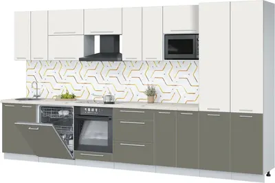 

Кухонный гарнитур, Пластик 3.8-ПМ2