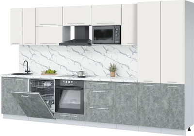 

Кухонный гарнитур, Пластик 3.6-ПМ2