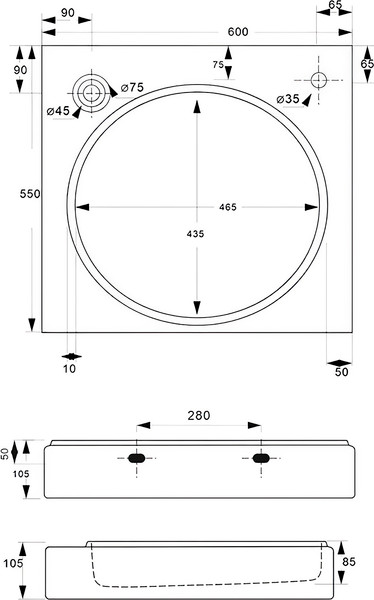 Купить Умывальник Lauter Над стиральной машиной 21WM003MB  