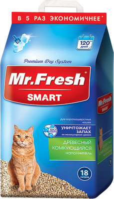 Наполнитель для туалета Mr.Fresh Для короткошерстных кошек / F603 (18л) - 