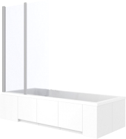 Стеклянная шторка для ванны REA Agat-2 80 / REA-W0700 (прозрачное стекло) - 