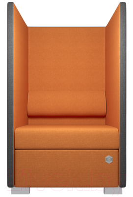 Кресло мягкое Kulik System Private Line 171/5001 (серый/оранжевый)