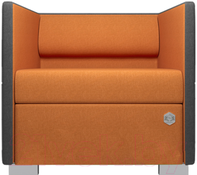 Кресло мягкое Kulik System Lounge Line 41/5007 (серый/оранжевый)