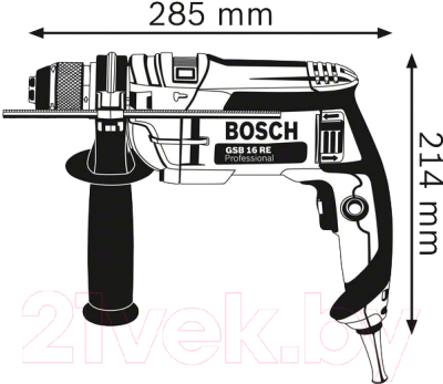 Профессиональная дрель Bosch GSB 16 RE (0.615.990.L2N)