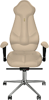 Кресло офисное Kulik System Imperial азур (кремовый с подголовником) - 