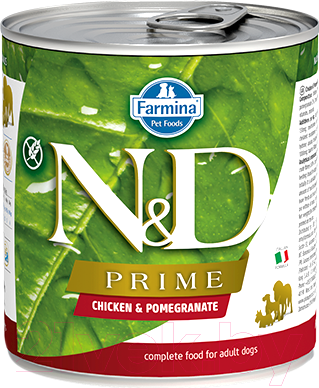 Влажный корм для собак Farmina N&D Prime Chicken & Pomegranate Mini (140г)