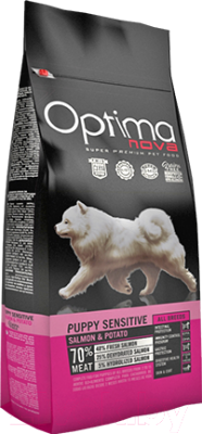 Сухой корм для собак Optimanova Puppy Sensitive Salmon & Potato (800г)