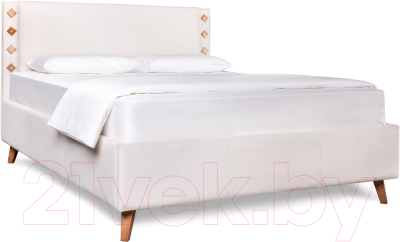Двуспальная кровать ДеньНочь Джой K05 KR00-16L 160х200 с матрасом (PR01/PR01)