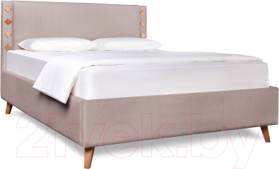 Двуспальная кровать ДеньНочь Джой K05 KR00-16L 160х200 с матрасом (PR02/PR02)