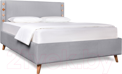 Двуспальная кровать ДеньНочь Джой K05 KR00-16L 160х200 с матрасом (PR05/PR05)