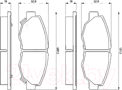 

Тормозные колодки Bosch, 0986461124
