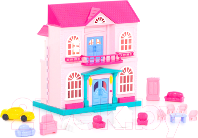 Кукольный домик Полесье София с набором мебели и автомобилем / 78018 (14 элементов, в пакете)