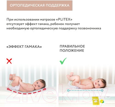 Детский матрас Plitex Orto Sleep / ПМ-01/2