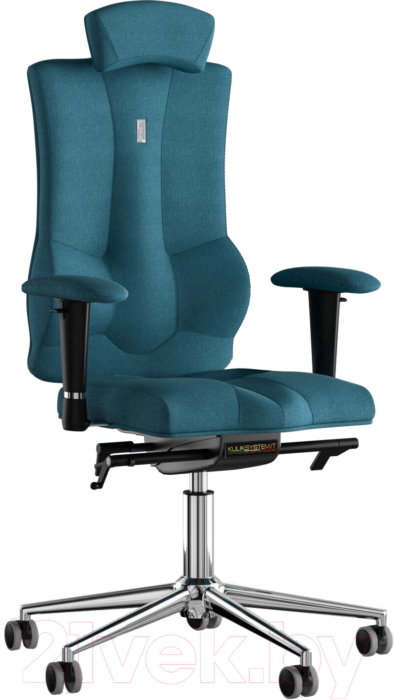 Кресло офисное Kulik System Elegance азур/хром