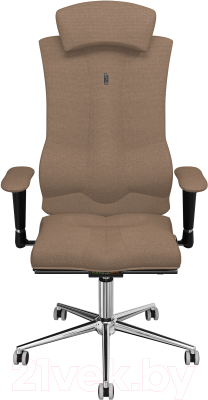Кресло офисное Kulik System Elegance азур/хром (карамель с подголовником)