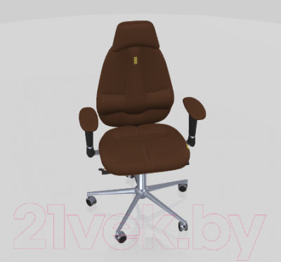 Кресло офисное Kulik System Classic Maxi азур (шоколад с подголовником)