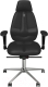 Кресло офисное Kulik System Classic азур (черный с подголовником) - 