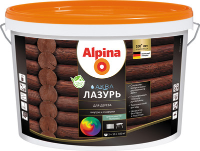 Лазурь для древесины Alpina Аква