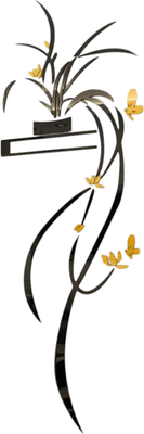 

Наклейка на стену, Цветы желтые 5439633