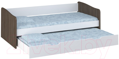Двухъярусная выдвижная кровать Polini Kids Simple 4210 (белый/трюфель)