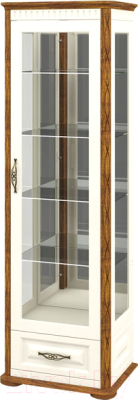 Шкаф с витриной Мебель-Неман Марсель МН-126-12 (крем/дуб кантри)