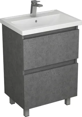 

Тумба с умывальником, Моро 70 2 ящика + Kirovit Фостер 70