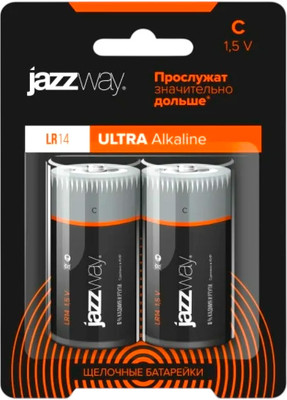 Комплект батареек JAZZway LR14 Ultra Alkaline BL-2 / 5005105
