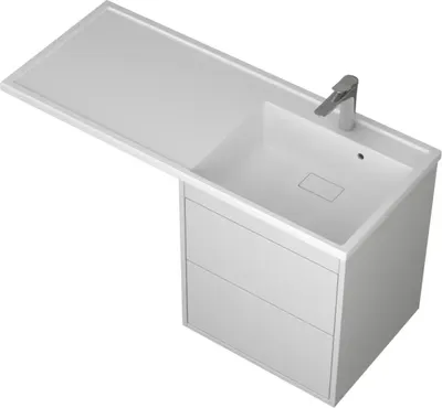 Тумба с умывальником Veneciana Nera 55 с 2-мя ящиками + Paola Magenta 1200 R
