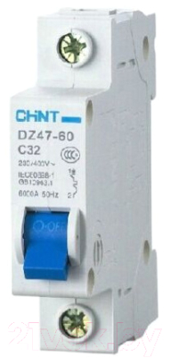 Выключатель автоматический Chint DZ47-60 1P 50A 4.5kA (C) / 188046