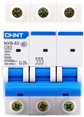 Выключатель автоматический Chint NXB-63 3P 32A 6kA (C) / 814173