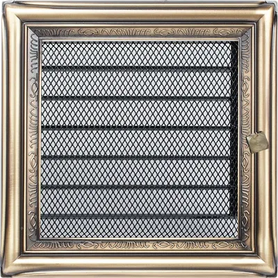 

Решетка вентиляционная для камина, Рустик с жалюзи RX 17x49