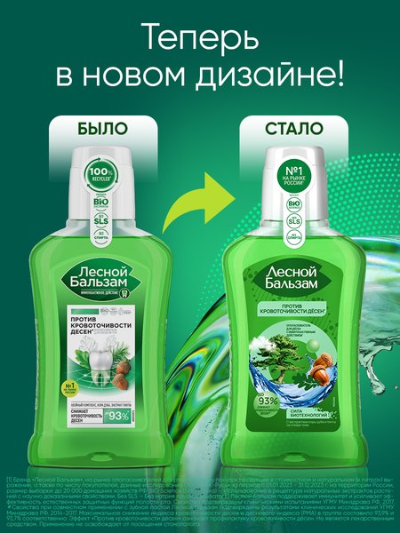 Ополаскиватель для полости рта Лесной бальзам С экстрактами коры дуба и пихты на отваре трав (250мл)