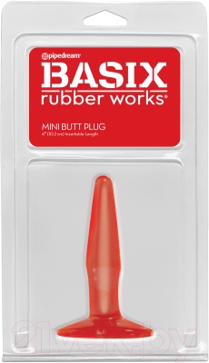 Пробка интимная Pipedream Basix Rubber Works Mini Butt Plug / 19514