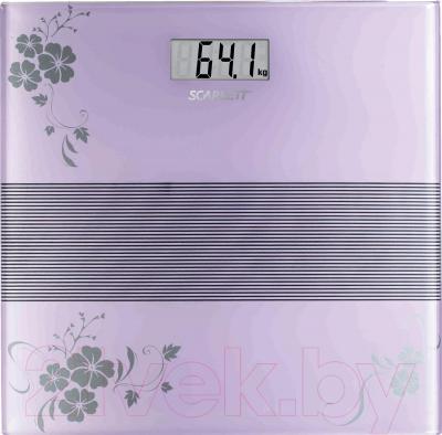 Напольные весы электронные Scarlett SC-BS33E060V (фиолетовый) - общий вид