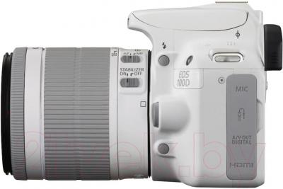 Зеркальный фотоаппарат Canon EOS 1100D Kit 18-55mm IS  (White) - вид сбоку