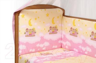 Комплект постельный для малышей Perina Аманда / А3-02.3 (ночка розовый) - рисунок