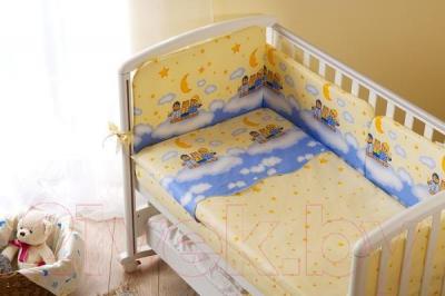 Комплект постельный для малышей Perina Аманда / А3-02.4 (ночка голубой) - бампер не входит в комплект 