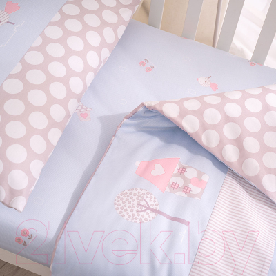 Комплект постельный для малышей Perina Венеция / В3-02.4 (3 предмета, лапушки голубой)