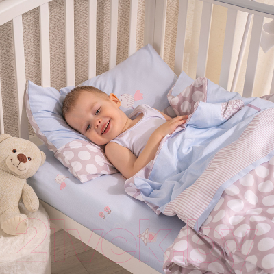 Комплект постельный для малышей Perina Венеция / В3-02.4 (3 предмета, лапушки голубой)