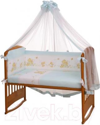Комплект постельный для малышей Perina Фея Ф3-01.4 (лето голубой) - балдахин и бампер не входят в комплект