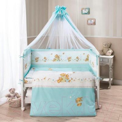 Комплект постельный для малышей Perina Фея Ф3-01.4 (лето голубой) - общий вид